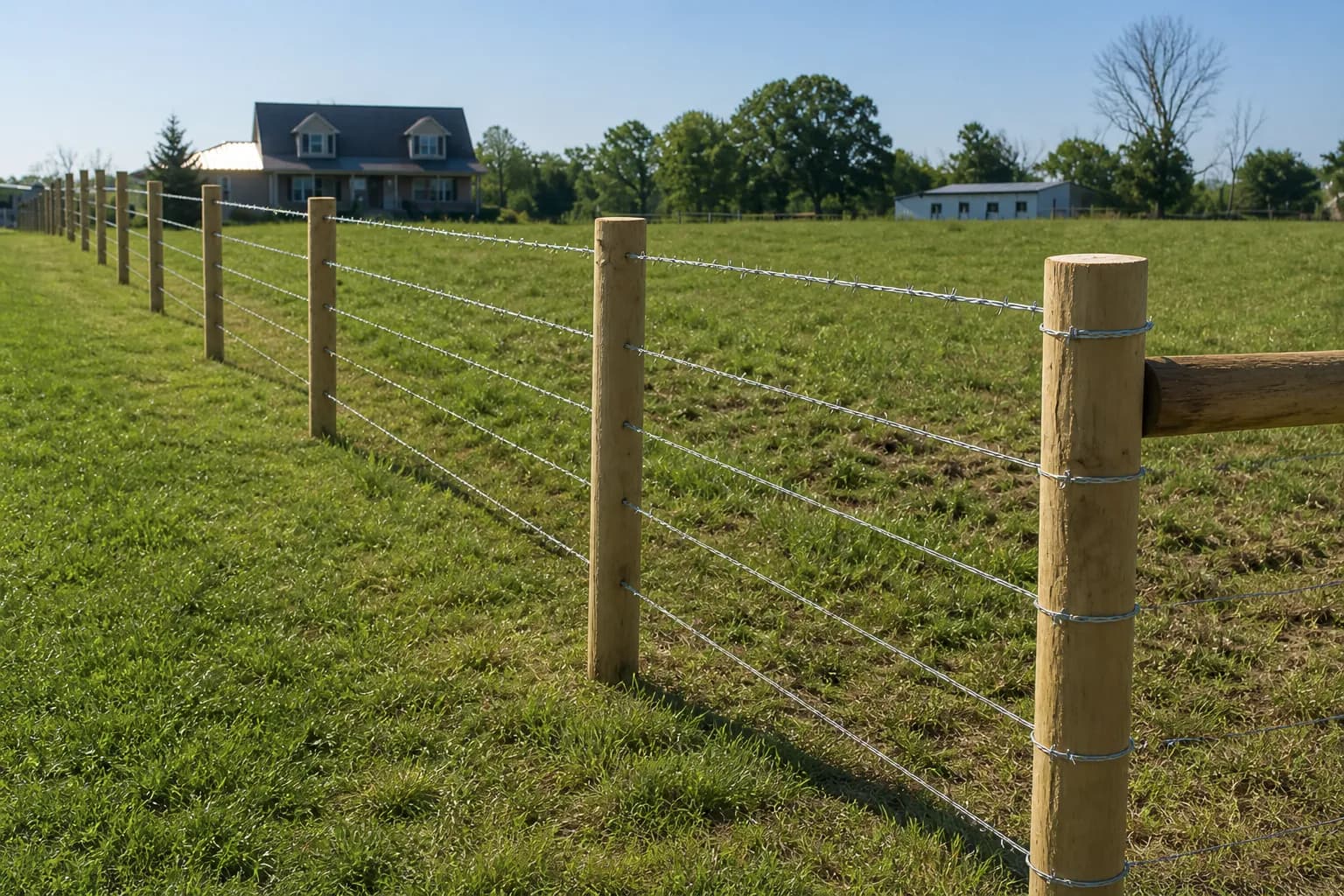 Agricultural Fences install by A Class Fencing in Calgary