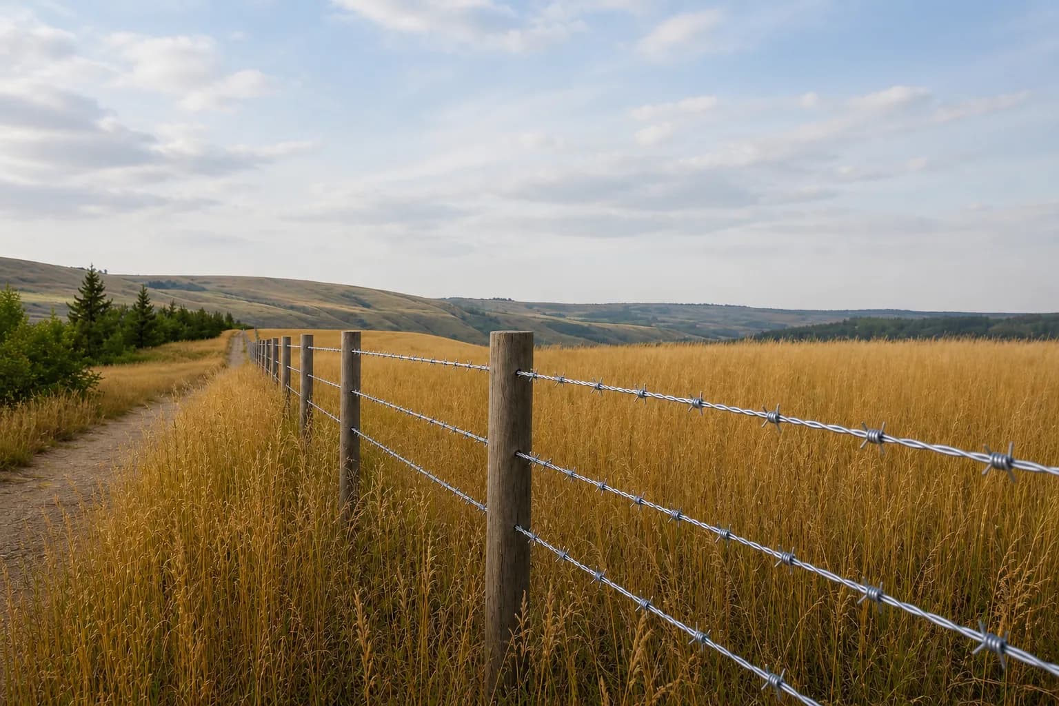 Farm Fences install by A Class Fencing in Calgary
