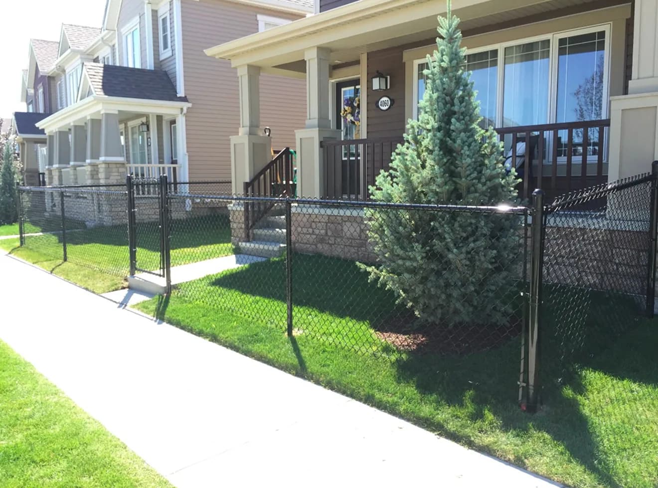 Chain Link Fences install by A Class Fencing in Calgary