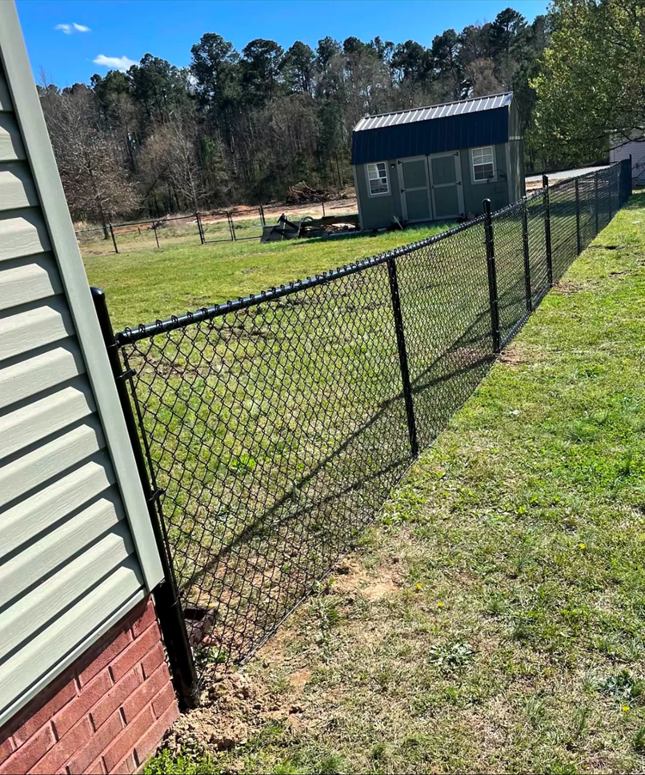 Chain Link Fences install by A Class Fencing in Calgary