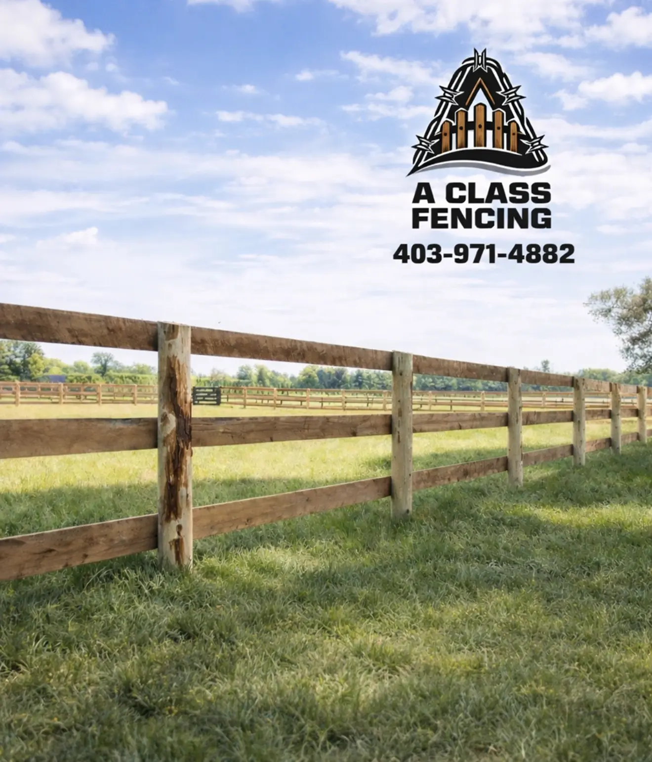 Agricultural Fences install by A Class Fencing in Calgary