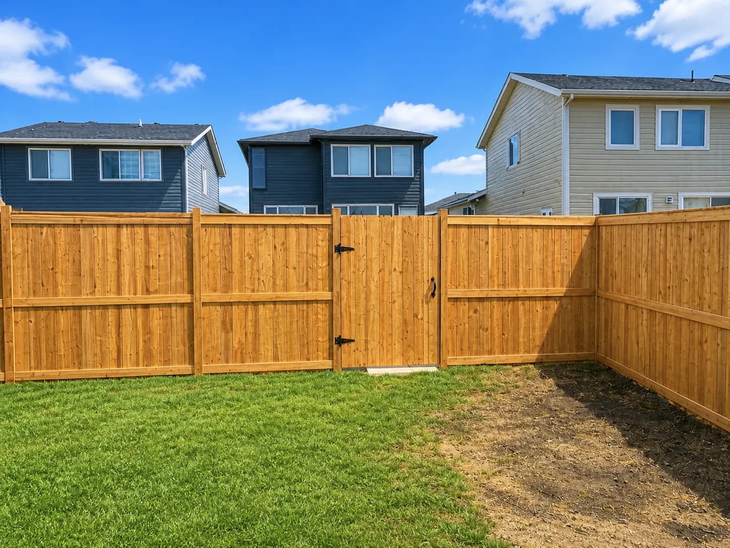 Wood Fences install by A Class Fencing in Calgary