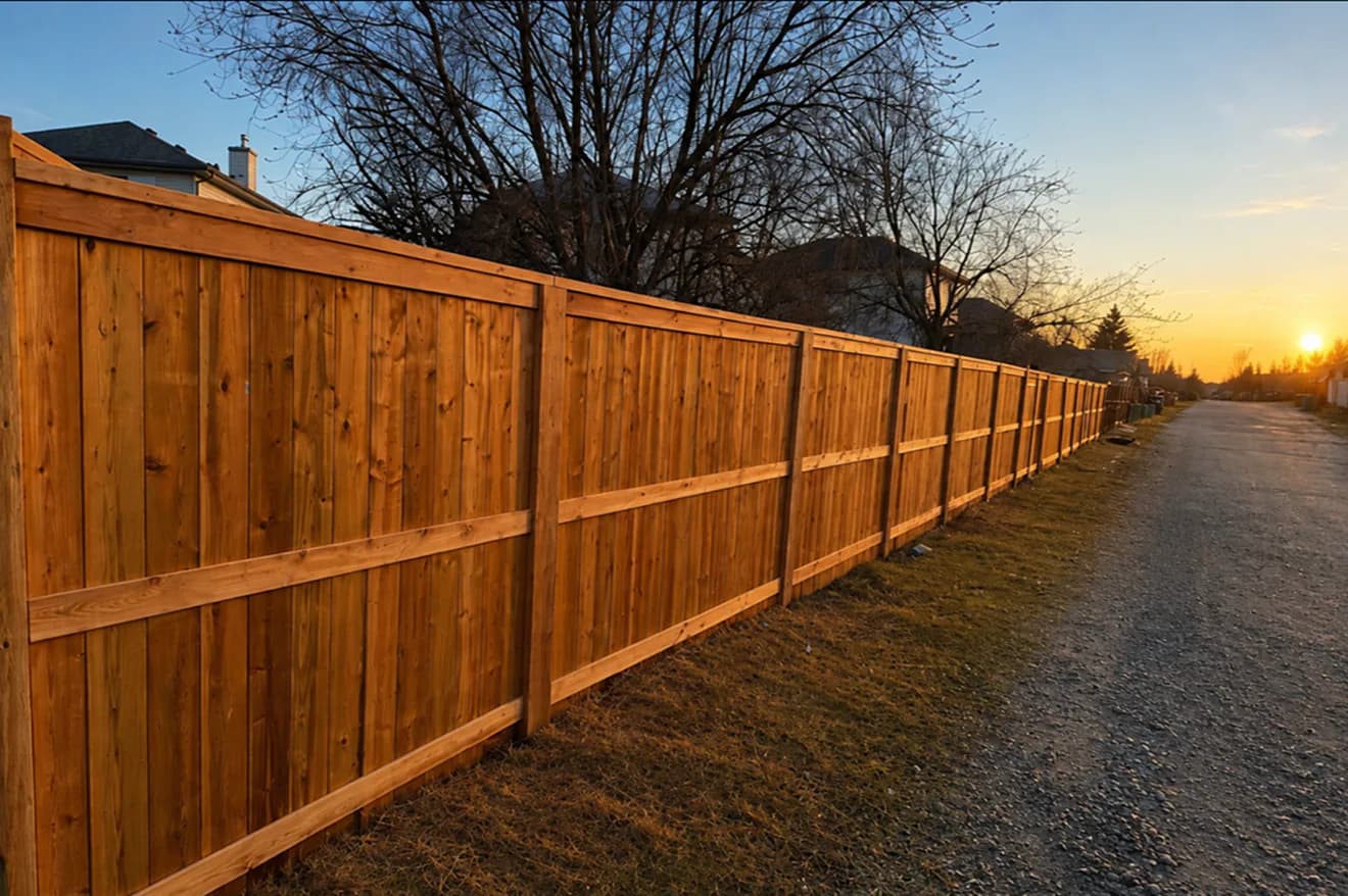 Wood Fences install in Calgary by A Class Fencing