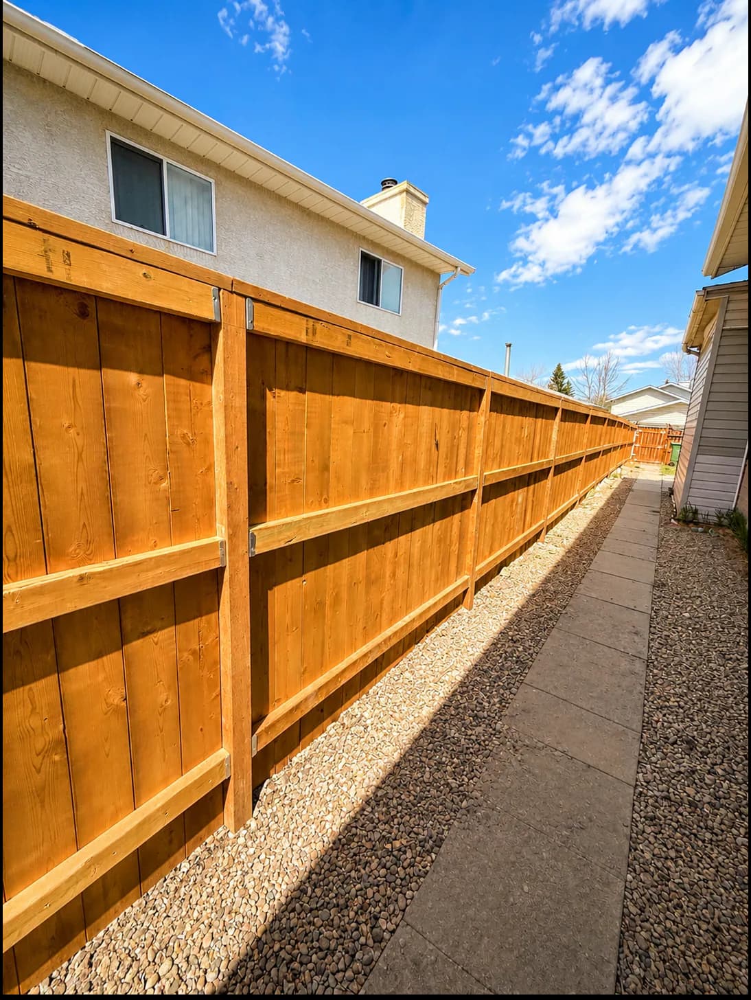 Wood Fences install by A Class Fencing in Calgary