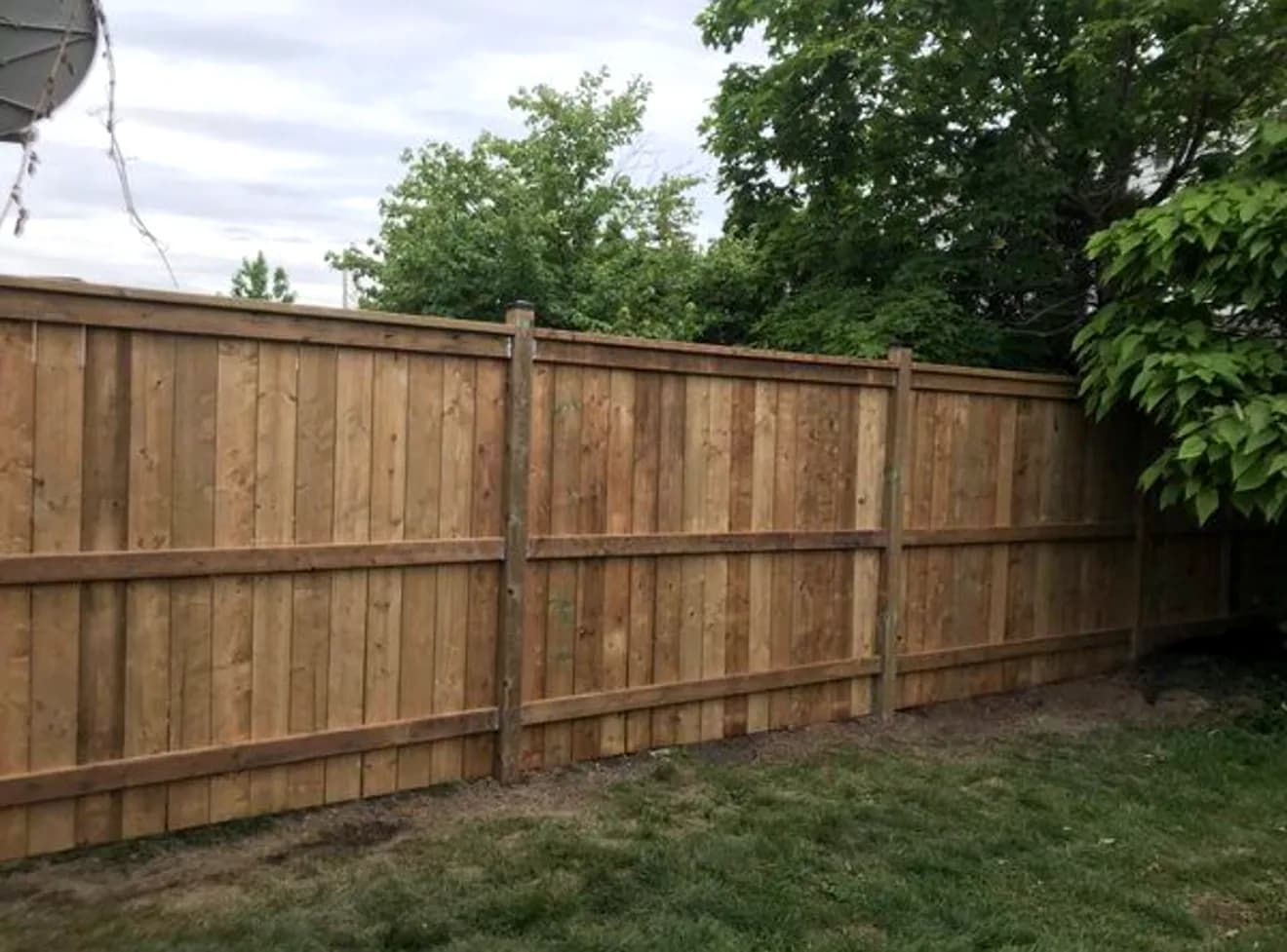 Wood Fences install by A Class Fencing in Calgary